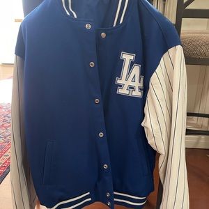Reversible leather LA Dodgers bomber jacket size large.